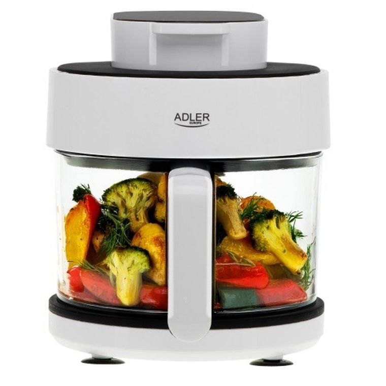 Adler, frytkownica beztłuszczowa ze szklaną misą, airfryer, 3l