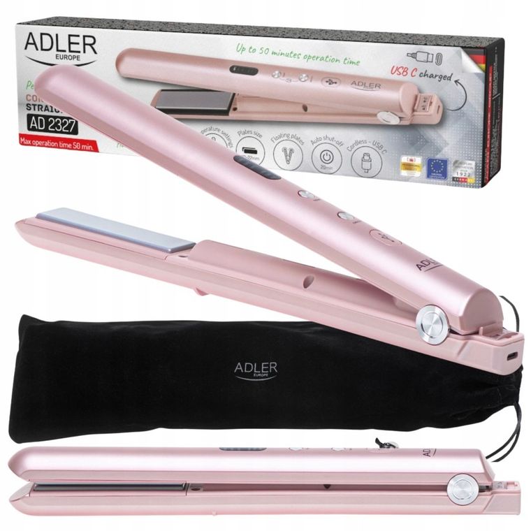 Adler, prostownica bezprzewodowa podróżna, USB