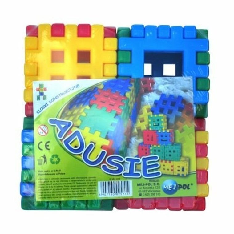 Adusie, klocki konstrukcyjne, wafle, 24 elementy