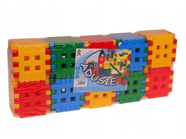 Adusie, klocki konstrukcyjne, wafle, 60 elementów