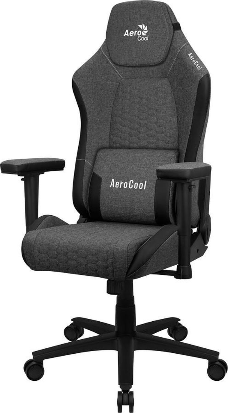 Aerocool, Crown Aeroweave, fotel gamingowy, Ash Black