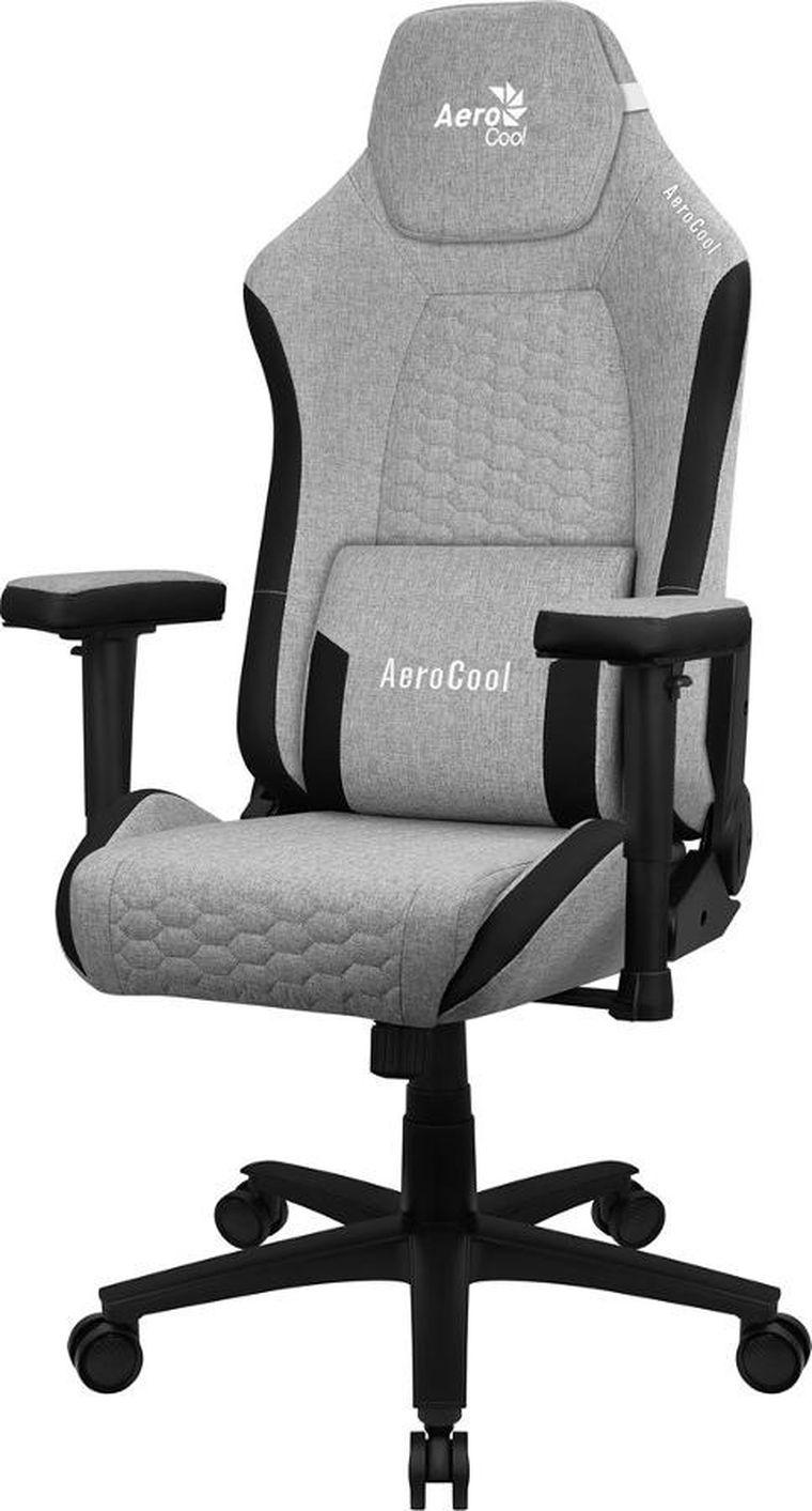 Aerocool, Crown, AeroWeave, fotel gamingowy, ash grey