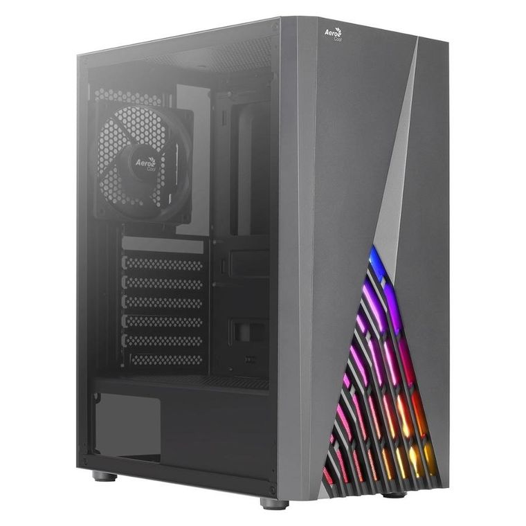 Aerocool, obudowa komputerowa, PGS Delta-A-Bk-V1 Rgb, Czarna