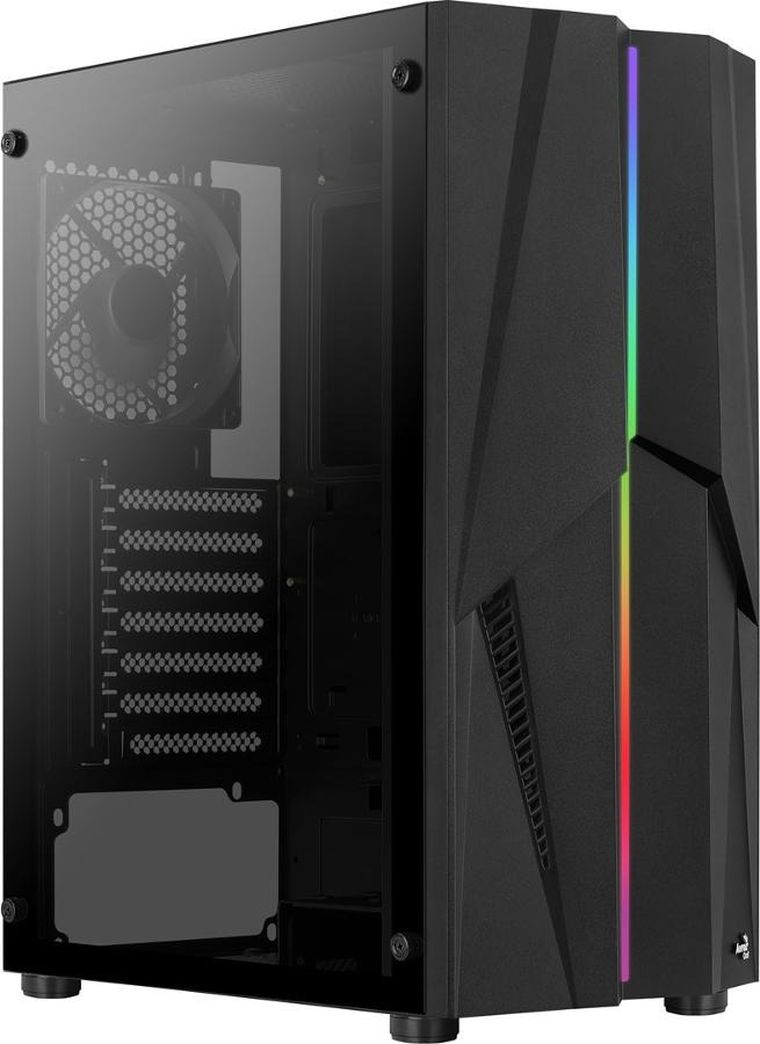 Aerocool, obudowa komputerowa, PGS Mecha-G-Bk-V1 Rgb, Czarna