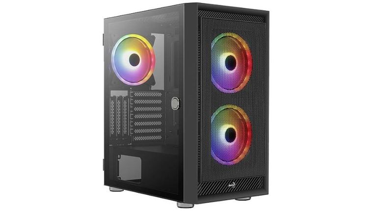 Aerocool, obudowa, PGS GRAPHITE-G-BK-v2 FRGB, czarna