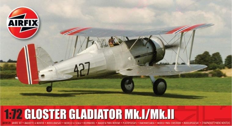 Airfix, Gloster Gladiator Mk.I/Mk.II, model do składania, 1:72