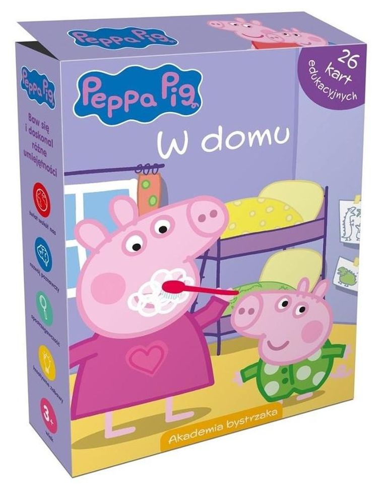 Akademia bystrzaka, Świnka Peppa, W domu, karty edukacyjne