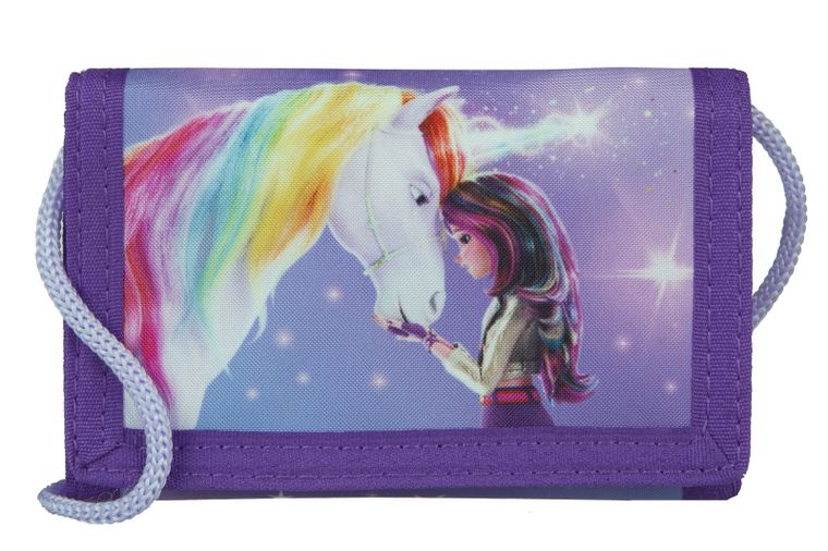 Akademia Jednorożców, portfel, fioletowy