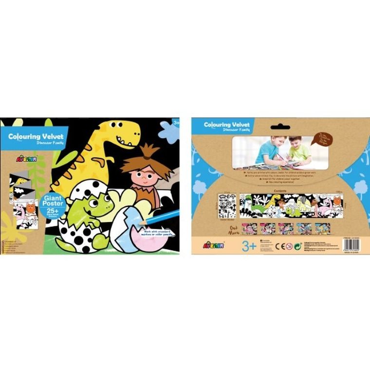 Aksamitna kolorowanka. Dinozaur