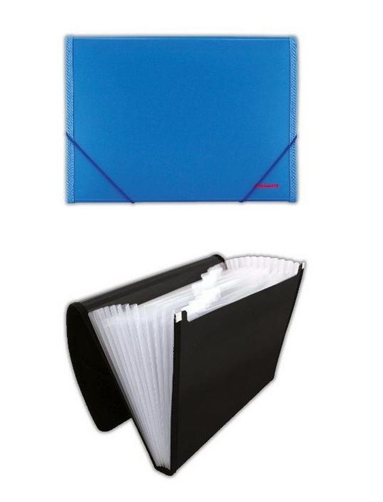 Aktówka 12 przegródek PP-4302, niebieska, 1 szt.