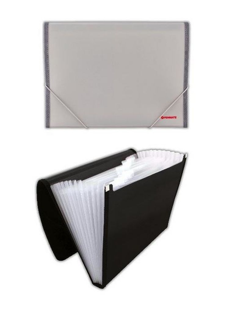 Aktówka 12 przegródek PP-4302, szara, 1 szt.