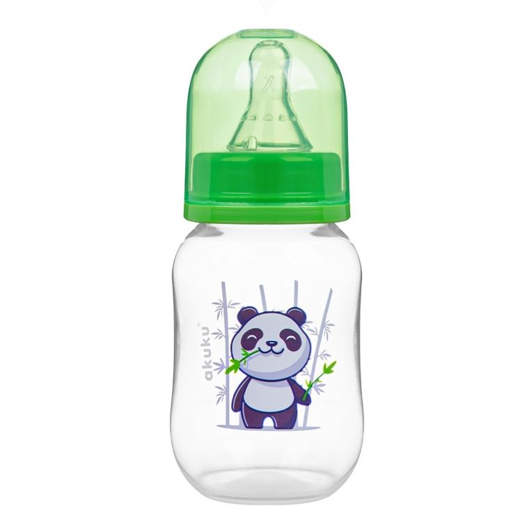 Akuku, butelka, Panda, zieleń, 125 ml