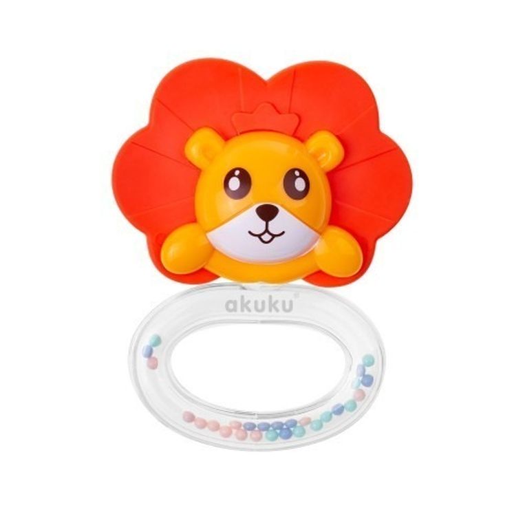 Akuku, grzechotka, lew