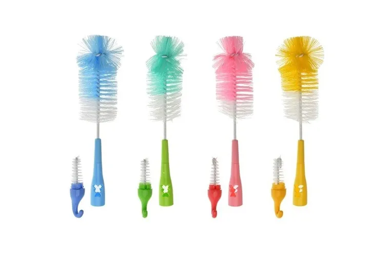 Akuku, szczotka do butelek i smoczków, miś