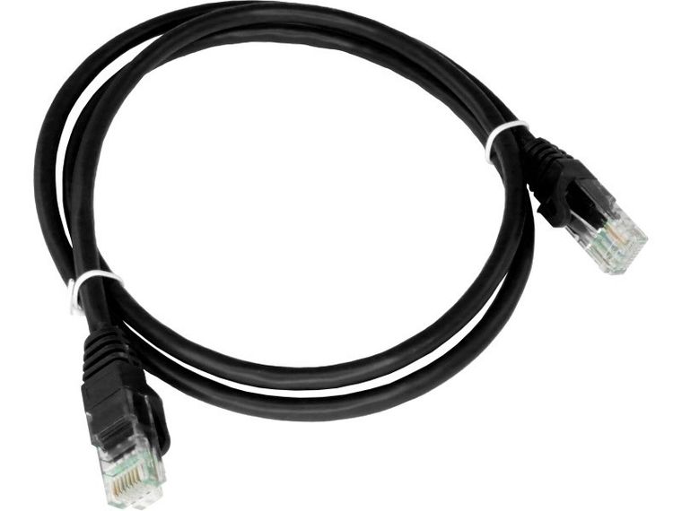 Alantec, patchcord, U/UTP kat. 5e, PVC, 0,25m, czarny