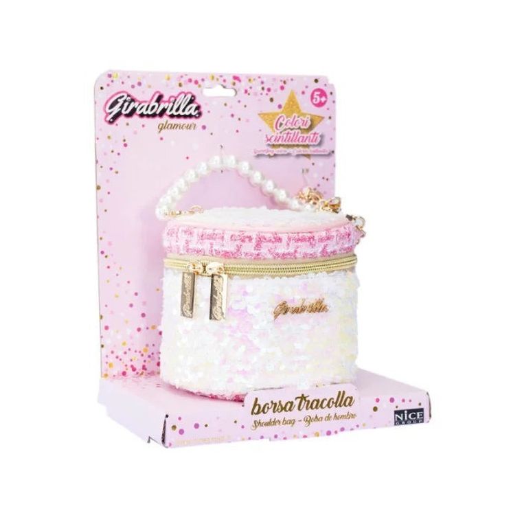 Alba Moli, Girabril, kuferek cekinowy, torebka na ramię, 18-23-16 cm