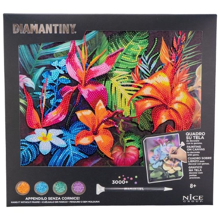 Alba Moli, Kwiaty tropikalne, diamentowa mozaika