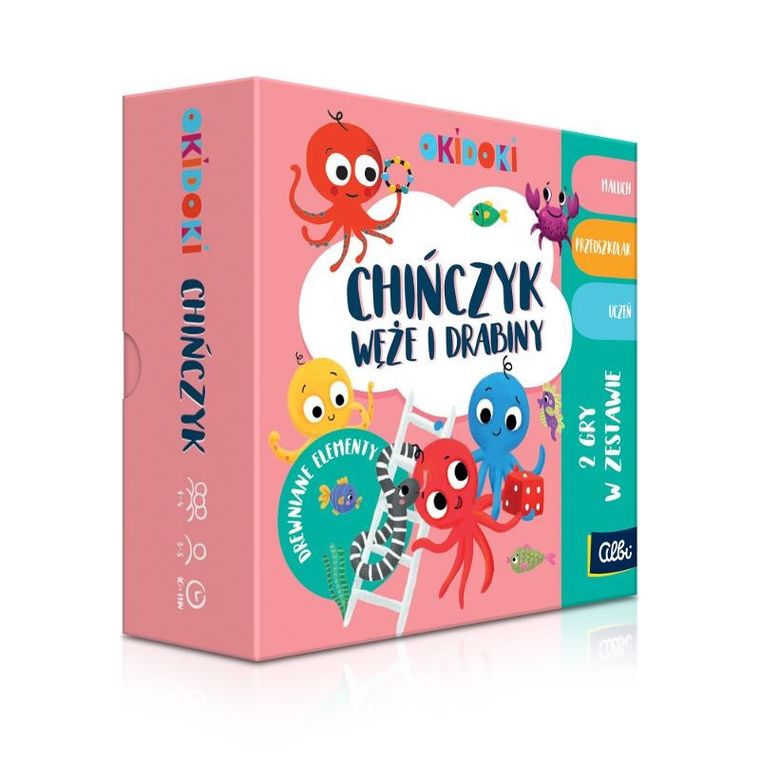 Albi. Okidoki. Chińczyk Weże i drabiny. Gra