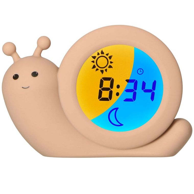 Alecto, trener snu, budzik i lampka, beż