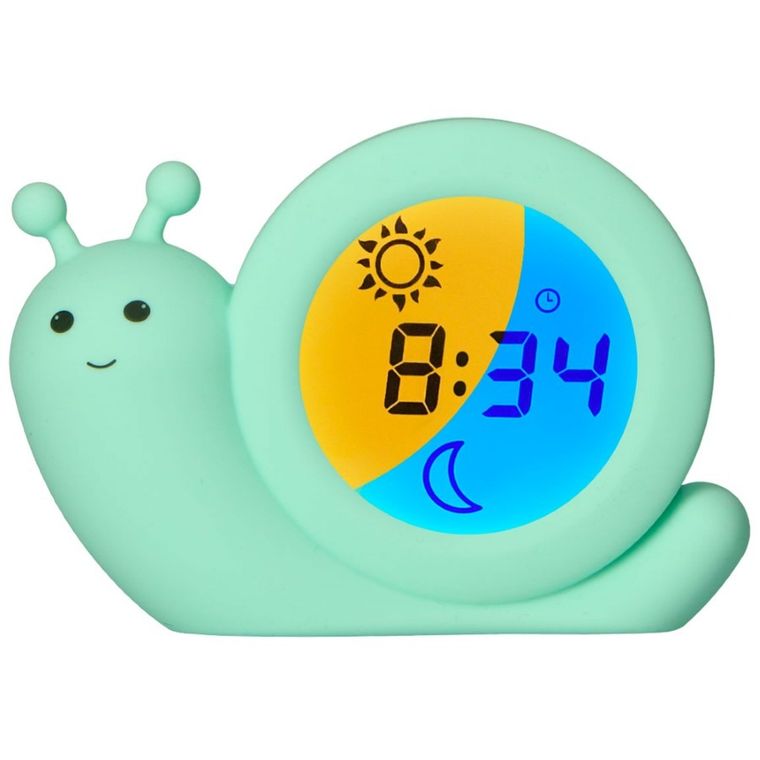 Alecto, trener snu, budzik i lampka, turkusowy