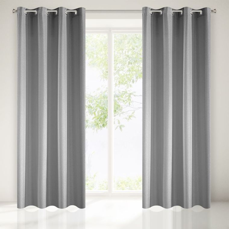 Alena, zasłona jednokolorowa ze srebrną nicią, 140-250 cm