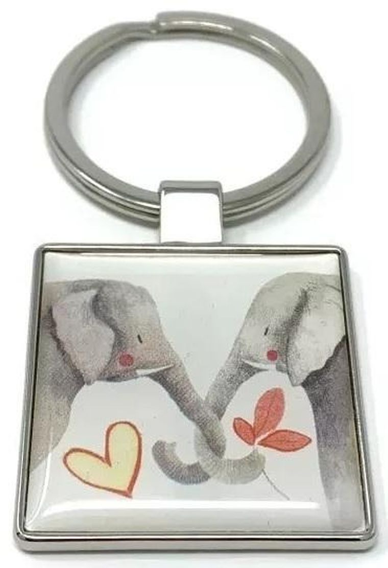 Alex Clark, brelok do kluczy, słonie miłość