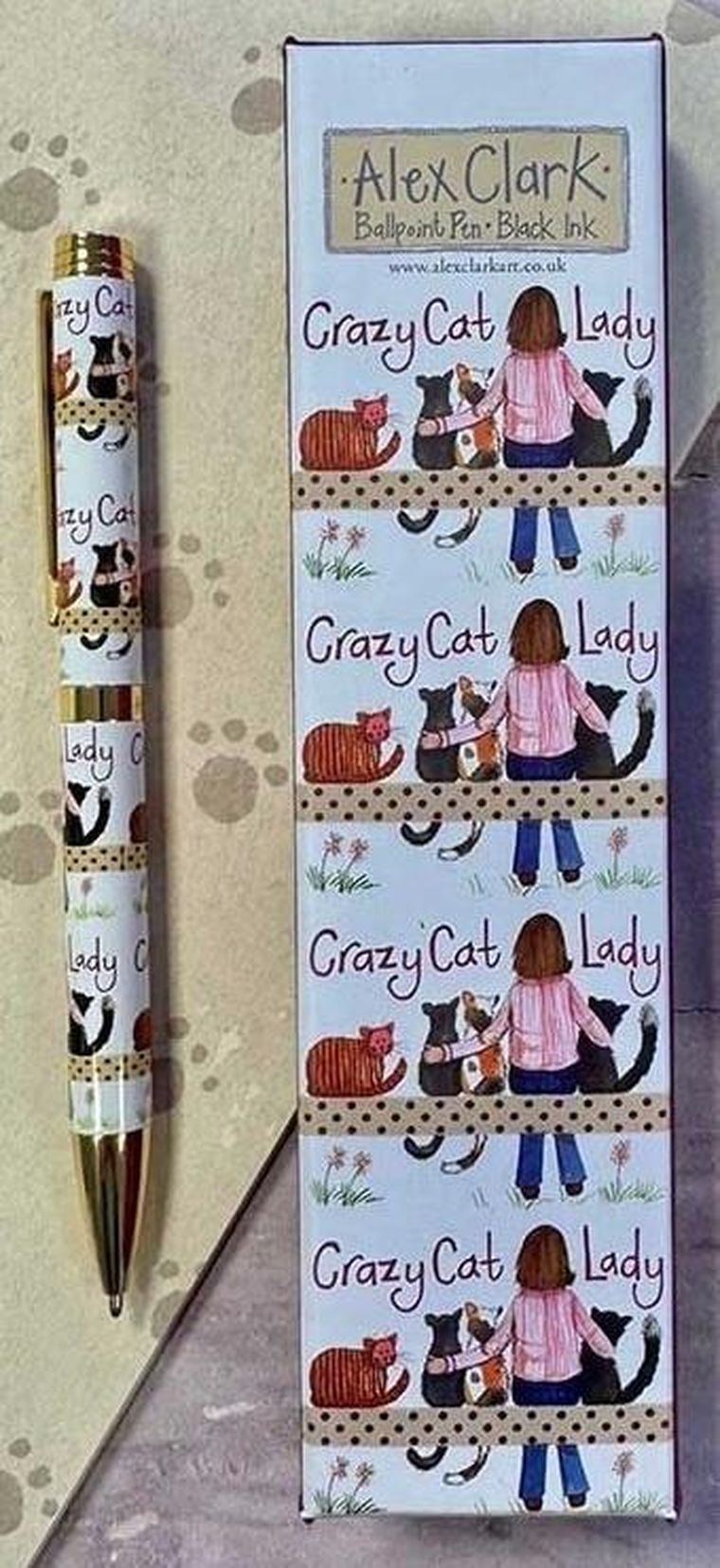 Alex Clark, długopis, Crazy Cat Lady Kociara