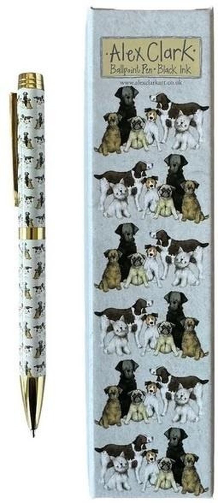 Alex Clark, długopis w pudełku, 6 psów