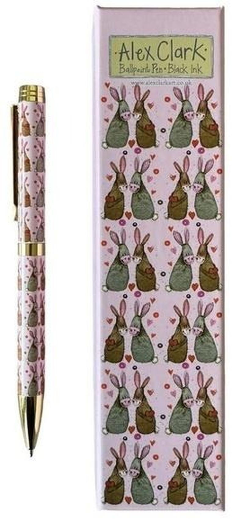 Alex Clark, długopis w pudełku, Zakochane króliczki