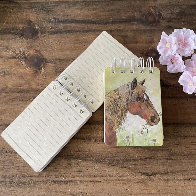 Alex Clark, kołonotes A7, Koń i kwiaty, 1 szt.