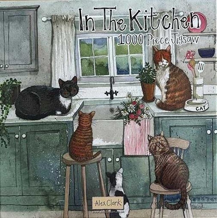 Alex Clark, Koty w kuchni, puzzle, 1000 elementów