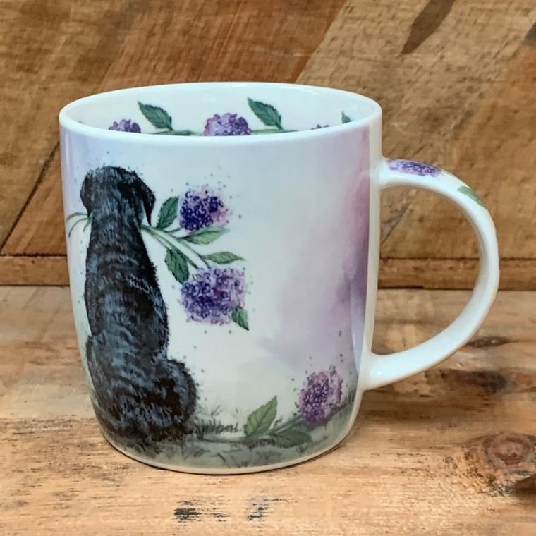 Alex Clark, kubek, labrador z kwiatami