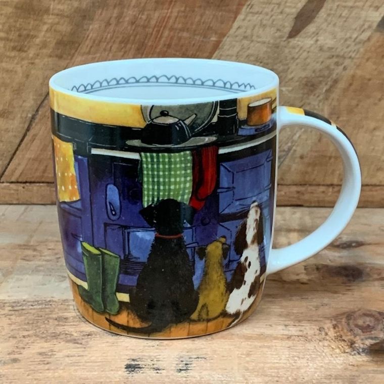 Alex Clark, kubek, psy w kuchni