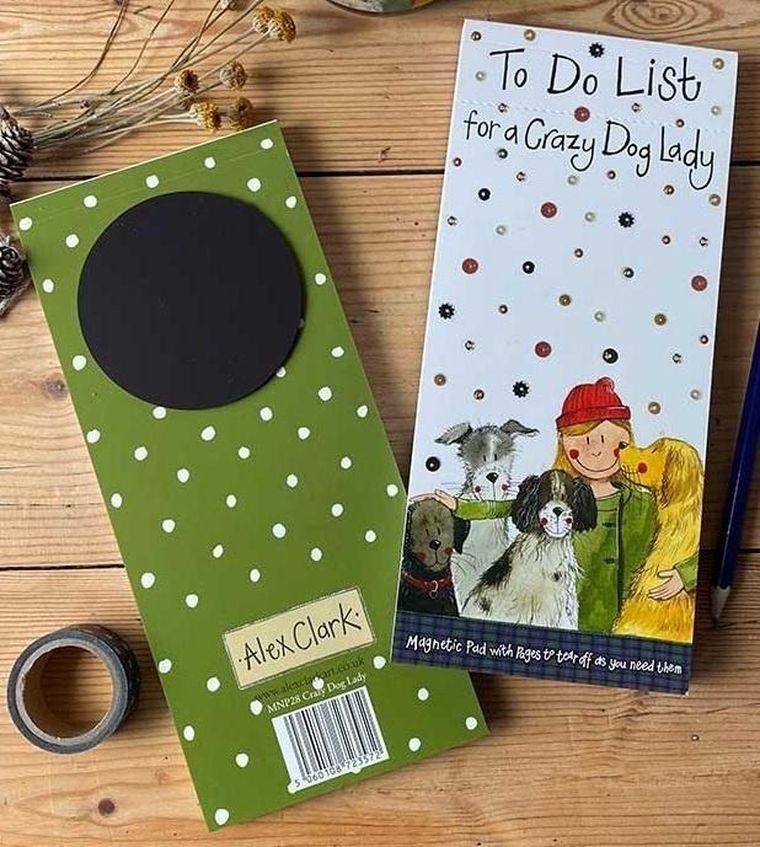 Alex Clark, lista zakupów z magnesem, Crazy Dog Lady Psia