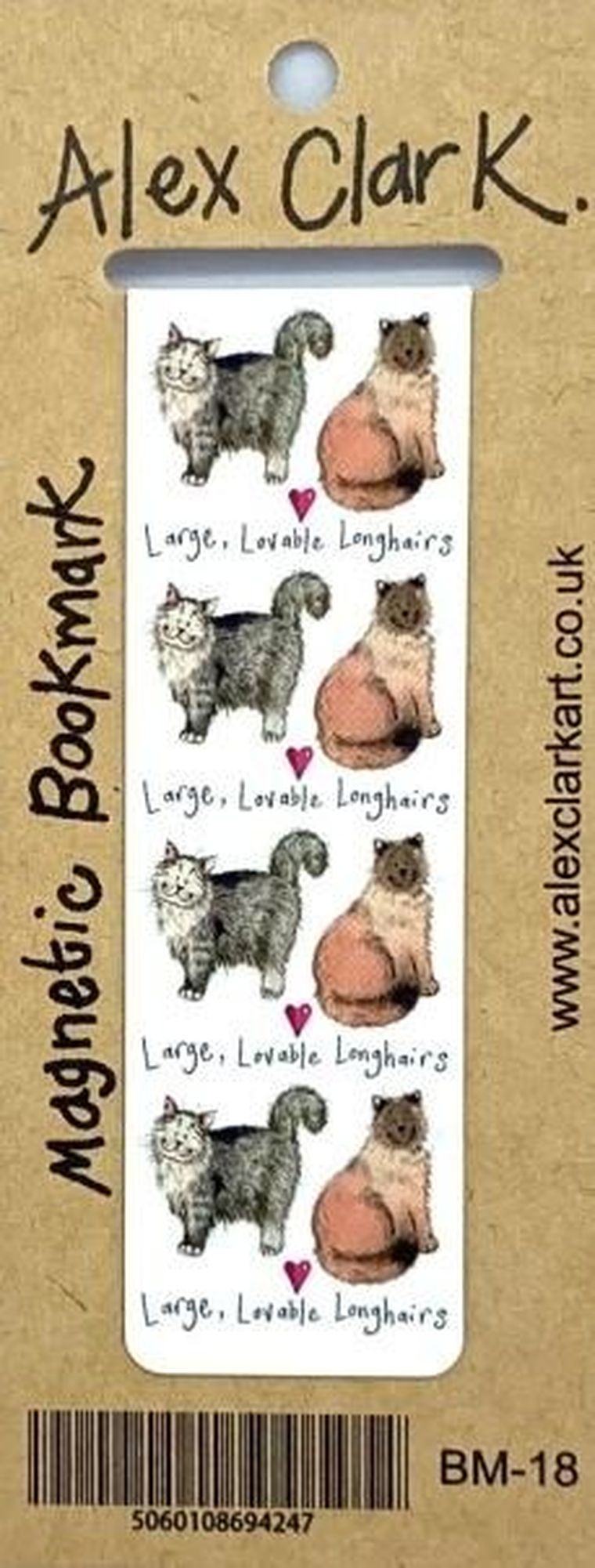 Alex Clark, magnetyczna zakładka do książki, 2 duże koty