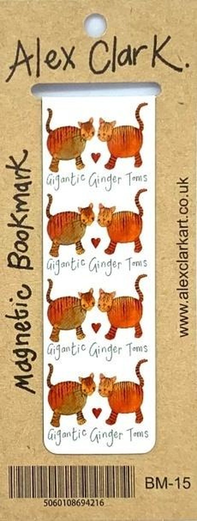 Alex Clark, magnetyczna zakładka do książki, 2 rude koty