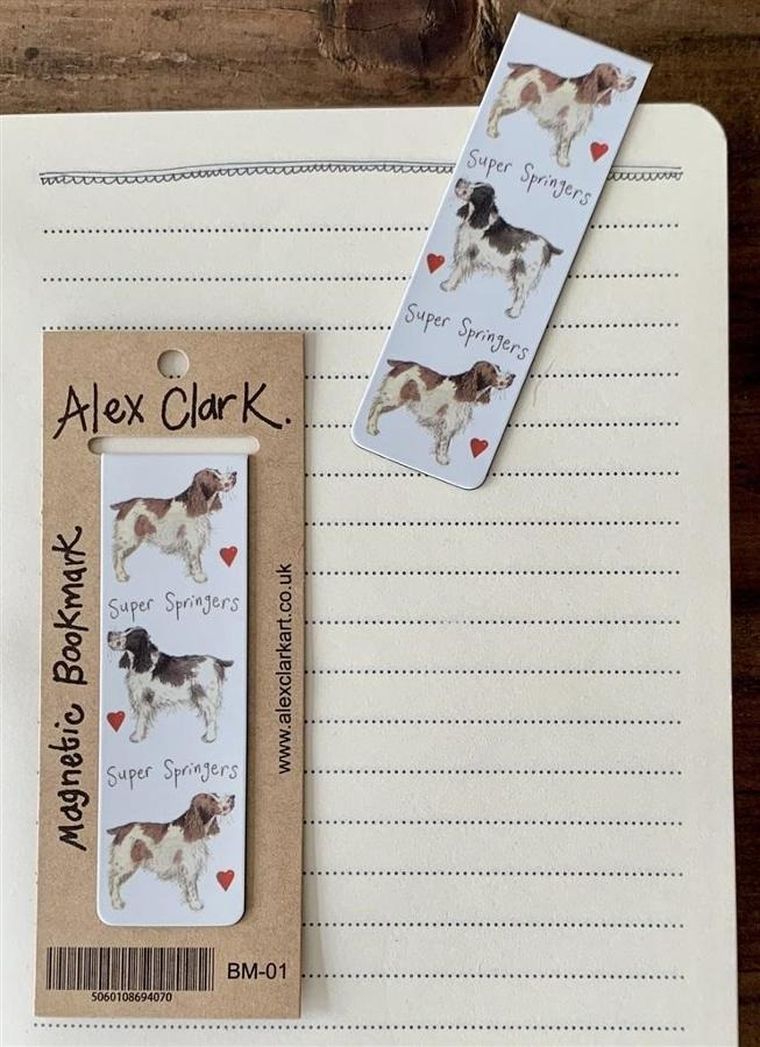 Alex Clark, magnetyczna zakładka do książki, Springer spaniel