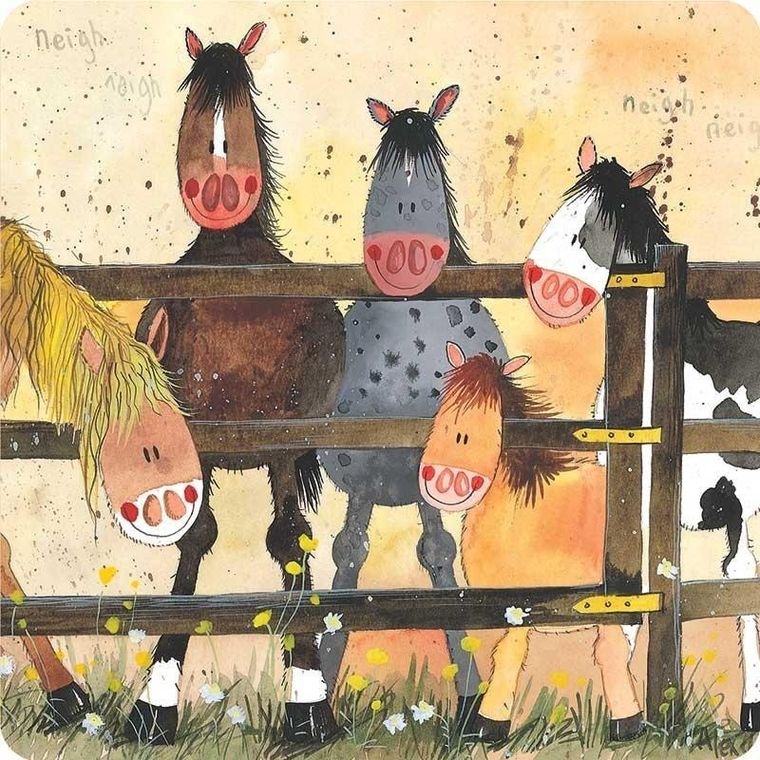 Alex Clark, podkładka pod kubek, Konie i kuce