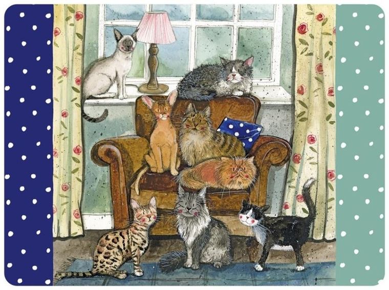 Alex Clark, podkładka pod talerz, Dom pełen kotów