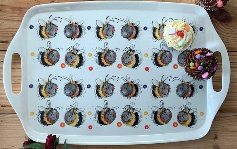 Alex Clark, taca kuchenna, duża, szczęśliwe pszczoły