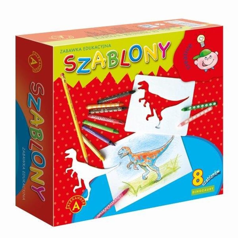 Alexander, Dinozaury, szablony, gra kreatywna