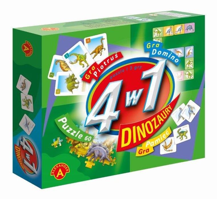 Alexander, Dinozaury, zestaw gier 4w1