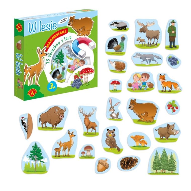 Alexander, Magnesiaki, W lesie, układanka magnetyczna
