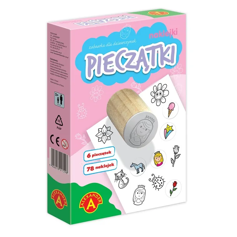 Alexander, małe pieczątki i naklejki dla dzieczynek