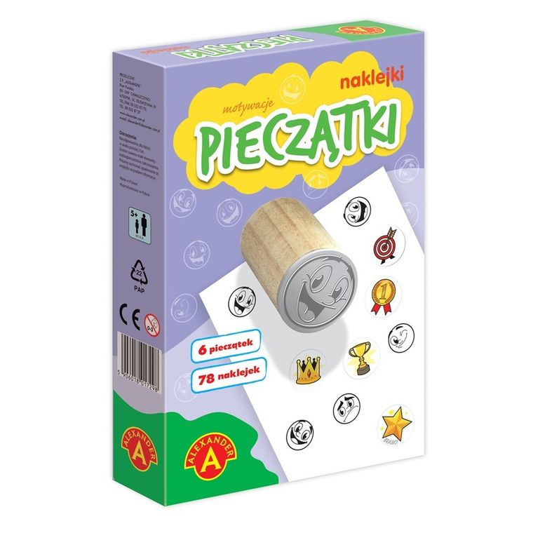 Alexander, małe pieczątki i naklejki motywacyjne