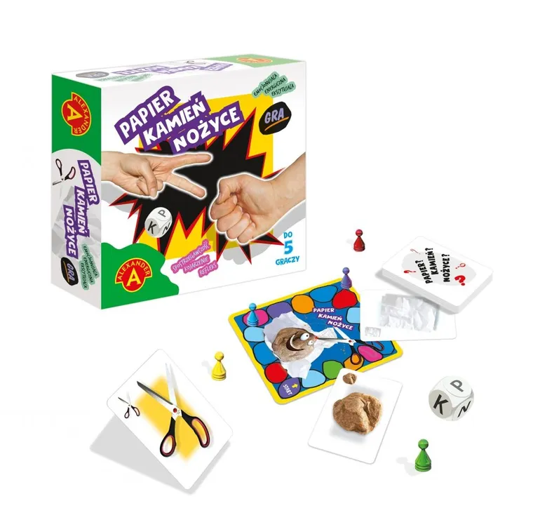 Alexander, papier, kamień, nożyce, gra towarzyska