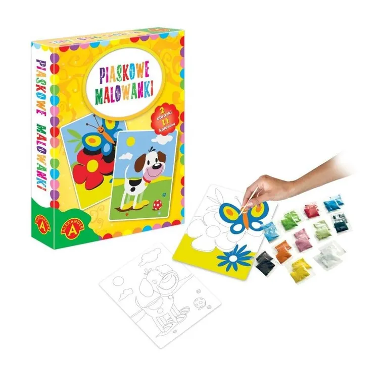 Alexander, Piaskowe malowanki, Pies i motyl, zestaw kreatywny