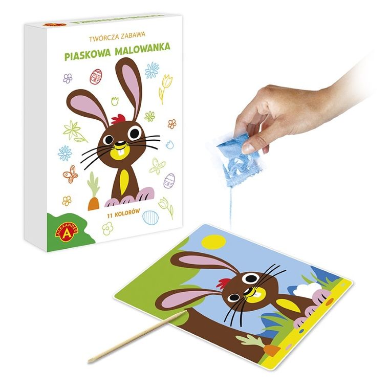 Alexander, Piaskowe malowanki, wielkanocny zajączek, zestaw artystyczny
