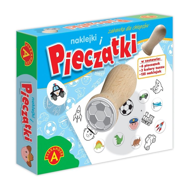 Alexander, Pieczątki i naklejki dla chłopców, zestaw kreatywny