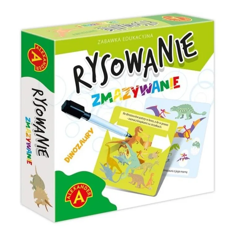 Alexander, Rysowanie, zmazywanie, Dinozaury, zestaw kreatywny